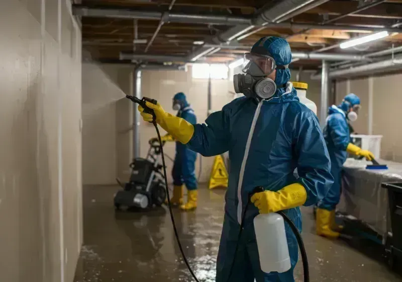 Basement Sanitization and Antimicrobial Treatment process in Middle Village, NY